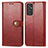 Custodia Portafoglio In Pelle Cover con Supporto S05D per Samsung Galaxy Quantum2 5G Rosso