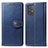 Custodia Portafoglio In Pelle Cover con Supporto S05D per Samsung Galaxy S10 Lite Blu