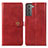Custodia Portafoglio In Pelle Cover con Supporto S05D per Samsung Galaxy S21 Plus 5G Rosso