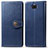 Custodia Portafoglio In Pelle Cover con Supporto S05D per Sony Xperia 8 Blu