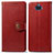 Custodia Portafoglio In Pelle Cover con Supporto S05D per Sony Xperia 8 Lite Rosso