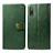 Custodia Portafoglio In Pelle Cover con Supporto S05D per Sony Xperia Ace II Verde