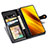 Custodia Portafoglio In Pelle Cover con Supporto S05D per Xiaomi Poco X3 NFC