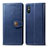 Custodia Portafoglio In Pelle Cover con Supporto S05D per Xiaomi Redmi 9A Blu