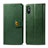 Custodia Portafoglio In Pelle Cover con Supporto S05D per Xiaomi Redmi 9A Verde