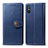 Custodia Portafoglio In Pelle Cover con Supporto S05D per Xiaomi Redmi 9i Blu
