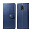 Custodia Portafoglio In Pelle Cover con Supporto S05D per Xiaomi Redmi Note 9S Blu