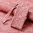 Custodia Portafoglio In Pelle Cover con Supporto S06D per Apple iPhone 13 Oro Rosa
