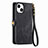 Custodia Portafoglio In Pelle Cover con Supporto S06D per Apple iPhone 14 Plus