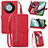 Custodia Portafoglio In Pelle Cover con Supporto S06D per Huawei Mate 60 Pro+ Plus Rosso