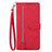 Custodia Portafoglio In Pelle Cover con Supporto S06D per OnePlus Nord 2T 5G Rosso