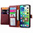 Custodia Portafoglio In Pelle Cover con Supporto S07D per Apple iPhone 13 Pro