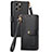 Custodia Portafoglio In Pelle Cover con Supporto S07D per Apple iPhone 13 Pro Nero