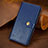 Custodia Portafoglio In Pelle Cover con Supporto S07D per Google Pixel 5 XL 5G Blu