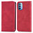 Custodia Portafoglio In Pelle Cover con Supporto S08D per Motorola Moto G41 Rosso