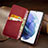 Custodia Portafoglio In Pelle Cover con Supporto S08D per Samsung Galaxy S22 5G