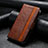 Custodia Portafoglio In Pelle Cover con Supporto S10D per Xiaomi Redmi A1 Marrone
