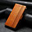 Custodia Portafoglio In Pelle Cover con Supporto S10D per Xiaomi Redmi A1 Marrone Chiaro