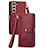 Custodia Portafoglio In Pelle Cover con Supporto S15D per Samsung Galaxy S22 Plus 5G