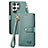 Custodia Portafoglio In Pelle Cover con Supporto S15D per Samsung Galaxy S22 Ultra 5G