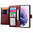 Custodia Portafoglio In Pelle Cover con Supporto S15D per Samsung Galaxy S23 Plus 5G