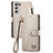Custodia Portafoglio In Pelle Cover con Supporto S16D per Samsung Galaxy S22 Plus 5G Grigio