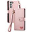 Custodia Portafoglio In Pelle Cover con Supporto S16D per Samsung Galaxy S23 5G Rosa