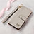 Custodia Portafoglio In Pelle Cover con Supporto S16D per Samsung Galaxy S23 Ultra 5G Grigio