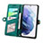 Custodia Portafoglio In Pelle Cover con Supporto S17D per Samsung Galaxy S22 Ultra 5G