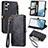 Custodia Portafoglio In Pelle Cover con Supporto S17D per Samsung Galaxy S23 5G