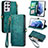 Custodia Portafoglio In Pelle Cover con Supporto S17D per Samsung Galaxy S23 Ultra 5G
