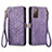 Custodia Portafoglio In Pelle Cover con Supporto S18D per Samsung Galaxy S20 FE (2022) 5G Viola