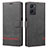 Custodia Portafoglio In Pelle Cover con Supporto SY1 per OnePlus Nord N20 5G Nero