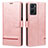 Custodia Portafoglio In Pelle Cover con Supporto SY1 per OnePlus Nord N20 5G Rosa