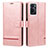 Custodia Portafoglio In Pelle Cover con Supporto SY1 per Oppo A76 Rosa