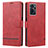 Custodia Portafoglio In Pelle Cover con Supporto SY1 per Oppo A76 Rosso