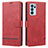Custodia Portafoglio In Pelle Cover con Supporto SY1 per Oppo Reno6 Pro 5G India Rosso