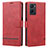 Custodia Portafoglio In Pelle Cover con Supporto SY1 per Oppo Reno7 Lite 5G Rosso