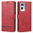 Custodia Portafoglio In Pelle Cover con Supporto SY1 per Oppo Reno7 Pro 5G Rosso