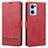 Custodia Portafoglio In Pelle Cover con Supporto SY1 per Oppo Reno7 SE 5G Rosso