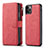 Custodia Portafoglio In Pelle Cover con Supporto T01 per Apple iPhone 11 Pro Max Rosso