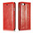 Custodia Portafoglio In Pelle Cover con Supporto T01 per Apple iPhone 8 Rosso