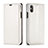 Custodia Portafoglio In Pelle Cover con Supporto T01 per Apple iPhone Xs Bianco