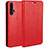 Custodia Portafoglio In Pelle Cover con Supporto T01 per Huawei Honor 20S Rosso