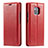 Custodia Portafoglio In Pelle Cover con Supporto T01 per Huawei Mate 20 Pro Rosso