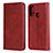 Custodia Portafoglio In Pelle Cover con Supporto T01 per Huawei P Smart (2020) Rosso