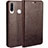 Custodia Portafoglio In Pelle Cover con Supporto T01 per Huawei P30 Lite New Edition Marrone