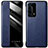 Custodia Portafoglio In Pelle Cover con Supporto T01 per Huawei P40 Pro+ Plus Blu