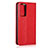 Custodia Portafoglio In Pelle Cover con Supporto T01 per Huawei P40 Rosso
