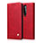 Custodia Portafoglio In Pelle Cover con Supporto T01 per OnePlus 8 Rosso